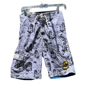 Gap Kids DC Comics Boys Batman Swim Trunks Board Shorts‎ Size XXL (14-16) EUC